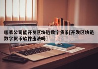 哪家公司能开发区块链数字货币[开发区块链数字货币软件违法吗]